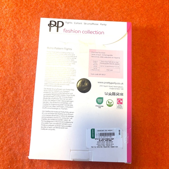 Pretty Polly black Boho pattern tights NWT - Picture 7 of 10